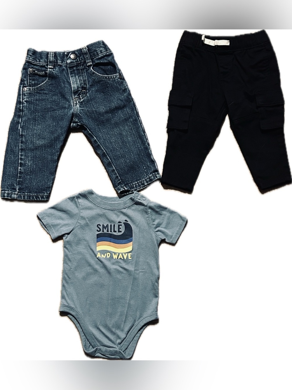 Boy’s 12 Month Bundle - Jeans, Cargo Joggers & Onesie.
